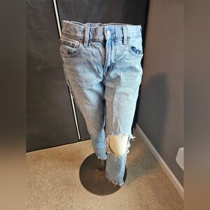 American Eagle Outfitters Light Blue Distressed Boyfriend Jeans